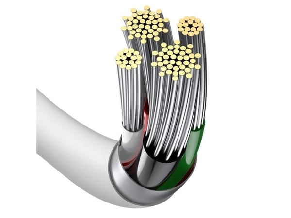 Baseus USB-A til Lightning-kabel 0,25 m hvit (CALYS-02)