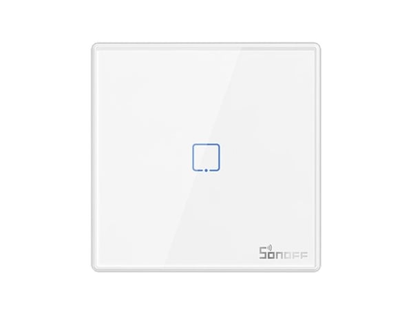 Sonoff T2EU1C-RF, Valkoinen, Muovi, Seinäkiinnitys, 0.433 GHz, 86 mm, 9 mm