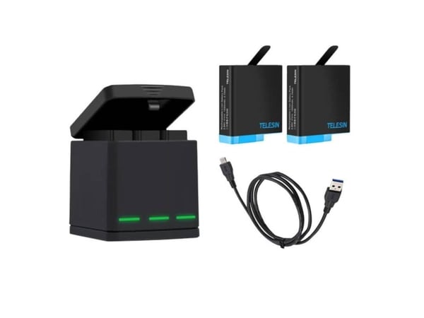 Telesin-box för GoPro Hero 8 + 2 batterier (GP-BNC-801)