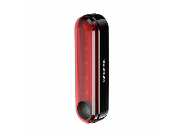 Superfire BTL01 - Sykkelbaklykt - LED - 1 W - rød, svart