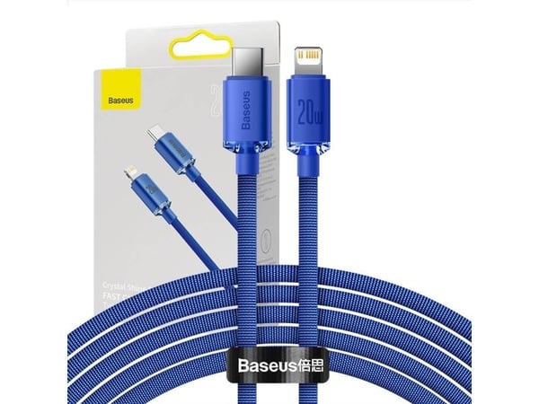 Baseus USB-C til Lightning-kabel 2 m blå (BSU3021BLU)