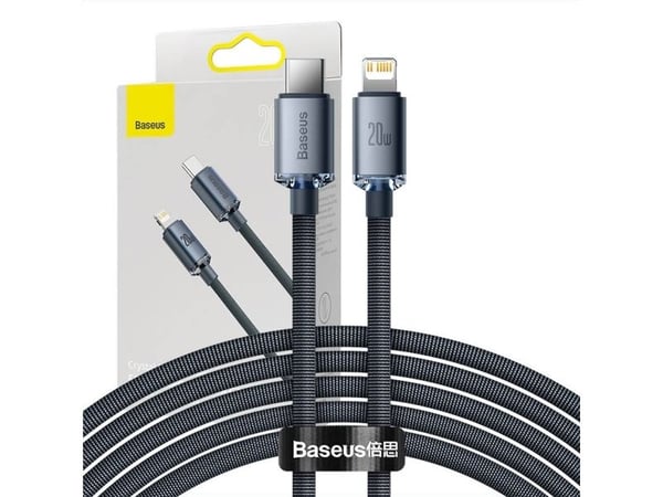 Baseus CAJY000301, Harmaa, USB C, Lightning, 2 m, Uros, Uros