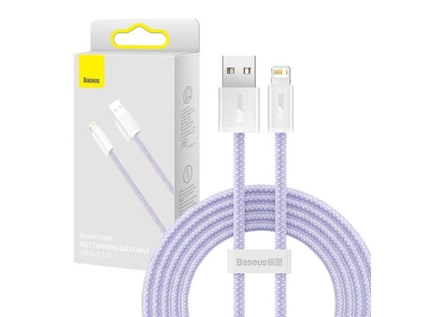 Baseus Dynamic kabel USB till Lightning, 2,4A, 2 m (lila)