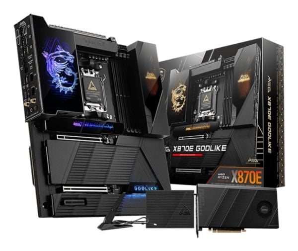 MSI MEG X870E GODLIKE - Hovedkort - utvidet ATX (E-ATX) - Socket AM5 - AMD X870E Chipset - USB-C 3.2 Gen 2x2, USB 3.2 Gen 2, USB 3.2 Gen 1, USB4 - ...