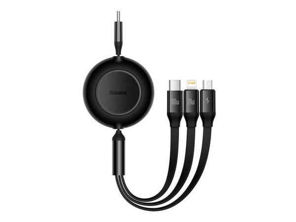 Baseus CAMJ010201, 1,1 m, USB C, USB C/Micro USB-A/Lightning, USB 3.2 Gen 1 (3.1 Gen 1), musta