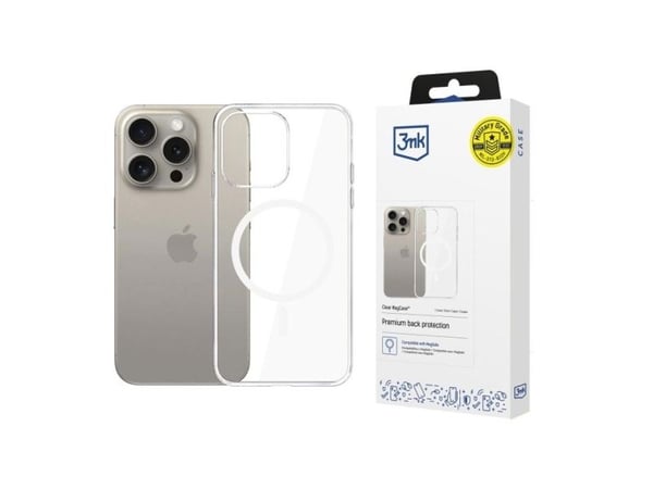 3MK Clear MagCase, Suojus, Apple, iPhone 15 Pro, 15,5 cm (6.12"), Läpinäkyvä