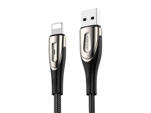 Joyroom Sharp Series hurtigladekabel USB-A - Lightning 3A 3m svart (S-M411)