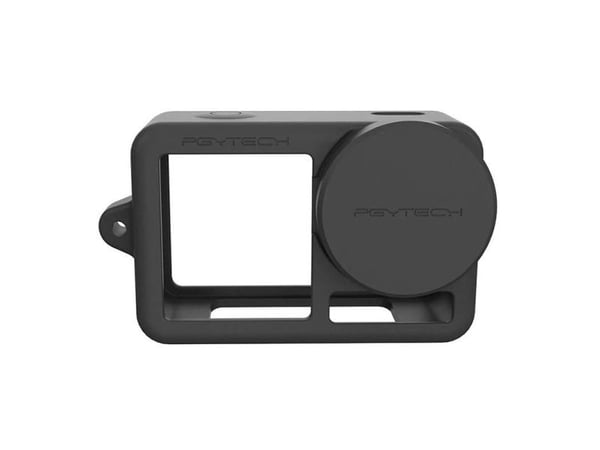 PGYTECH - Fodral för aktionskamera - kiselgel - svart - för DJI Osmo Action 3, Osmo Action 3 Adventure Combo Bundle