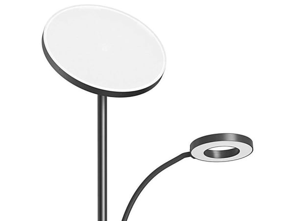 Blitzwolf gulvlampe, dobbel gulvlampe med fjernkontroll BlitzWill BWL-FL-0001 36W (svart)