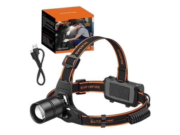 Superfire HL71 - Huvudficklampa - LED - 5-läge - 15 W