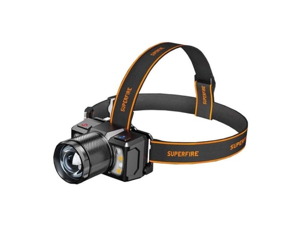 Superfire HL25 - Pään taskulamppu - LED - 8 tilaa - 15 W