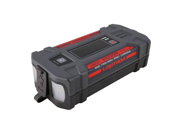 Lokithor J401 jump starter/booster 2500A + powerbank 20000 mAh + lommelykt 4-i-1