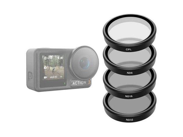 Telesin filtersett 4 stk TELESIN CPL/ND8/ND16/ND32 til DJI Osmo Action 3
