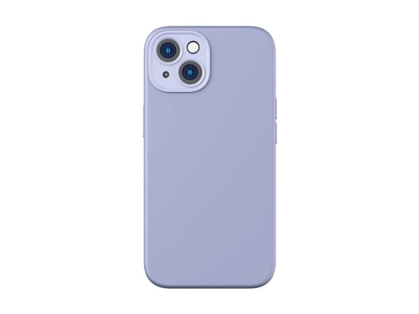 Baseus Liquid Silica Gel-deksel til iPhone 14 Plus (lavendel) + herdet glass + rengjøringssett