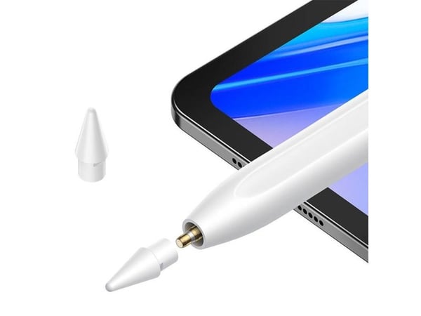 Baseus stylus-penn aktiv med batteriindikator (hvit)
