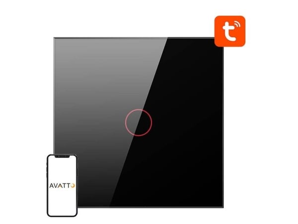 ZigBee Avatto ZTS02-EU-B1 Kosketuskytkin Single TUYA (musta)