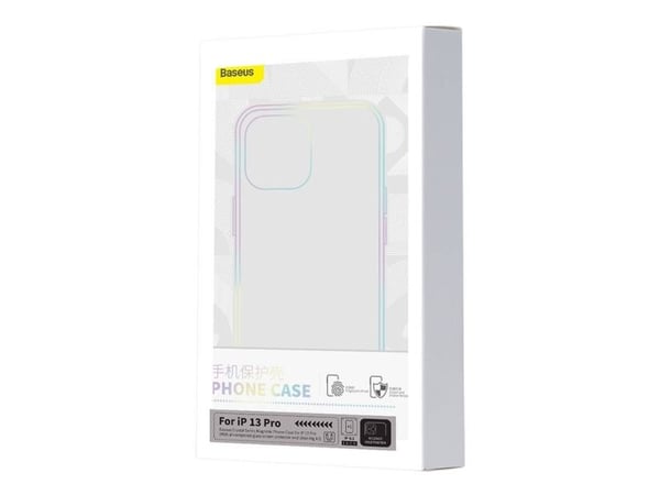 Baseus magnetiskt Crystal Clear mobilskal för iPhone 13 Pro (transparent) med helskärms härdat glas-skärmskydd och rengöringskit