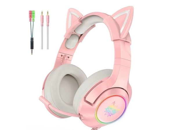 Gaming-hodetelefoner ONIKUMA K9 Rosa RGB
