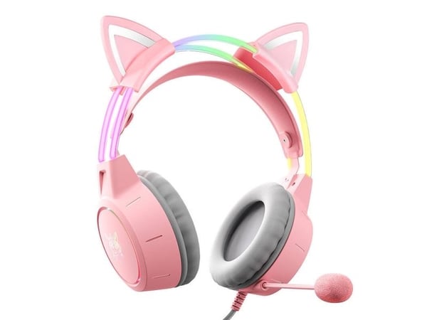 ONIKUMA X15Pro spillhodetelefoner Rosa/katteører