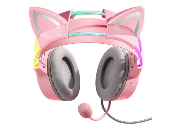 ONIKUMA X15Pro spillhodetelefoner Rosa/katteører