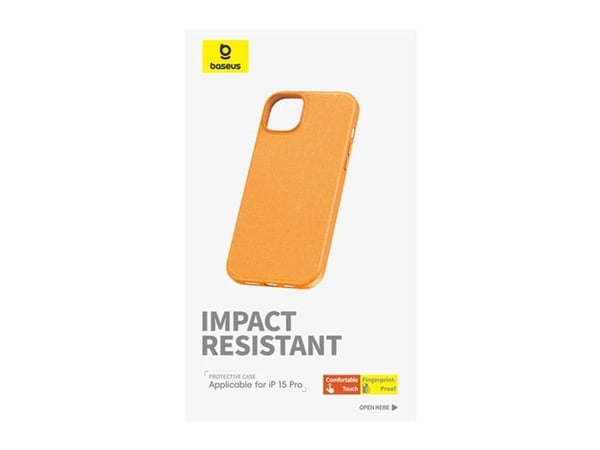 Baseus Fauxther, Mobilskal, Apple, iPhone 15 Pro Max, 17 cm (6.7"), Orange