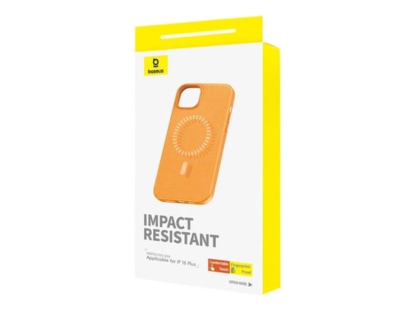 Baseus Fauxther, Mobilskal, Apple, iPhone 15 Plus, 17 cm (6.7"), Orange