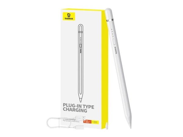 Aktiv penn Baseus Smooth Writing Series med nettlading, lyn (hvit)