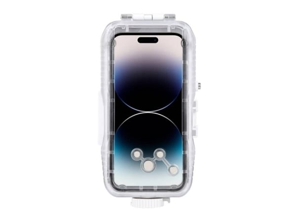 Puluz vanntett Puluz-deksel i plast for iPhone 14 Plus/Pro Max/13 Pro Max/12 Pro Max/11 Pro Max (hvit)
