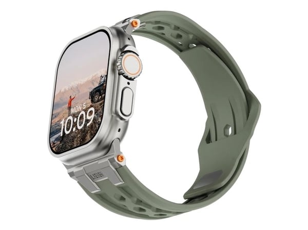Urban Armor Gear 194158117236, Band, Smartklokke, Oliven, Titan, Apple, Watch Series 4-6: SE 44mm, Series 7-9 45mm, Series 10 46mm, Series Ultra 1-...