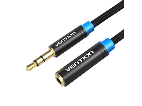Vention audio skjøtekabel 3,5 mm bomull flettet 1,5 m Vention VAB-B06-B150-M svart