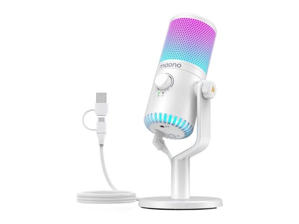 Mikrofoni Maono Microphone Gamingowy Maono DM30RGB (biały)
