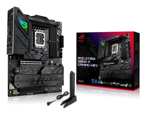 ASUS ROG STRIX B860-F GAMING WIFI - Hovedkort - ATX - LGA1851-sokkel - B860 Chipset - USB4, USB 3.2 Gen 2, USB-C 3.2 Gen 2x2, USB 3.2 Gen 1 - Wi-Fi...