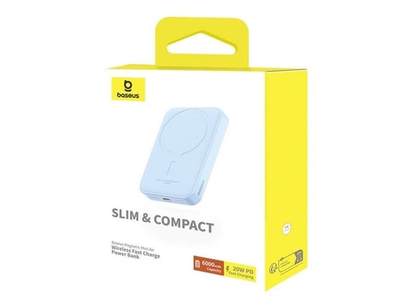 Baseus Mini Air powerbank 6000 mAh 20W PD + FQI blå P10059002313-00