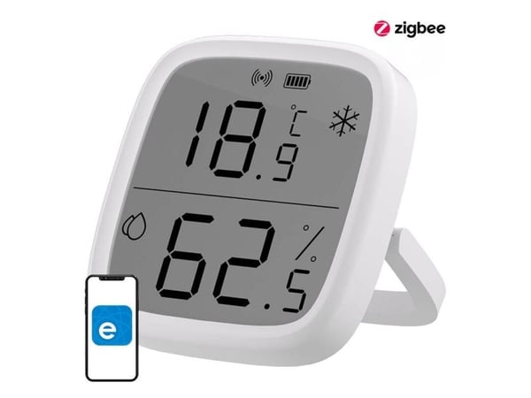 Sonoff ZigBee, Innendørs, Temperatur- og fuktighetssensor, Frittstående, Trådløs, 0,2 °C, 2%