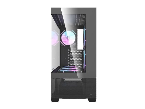 Darkflash DS900 AIR PC-kotelo (musta) + 7 ARGB tuuletinta