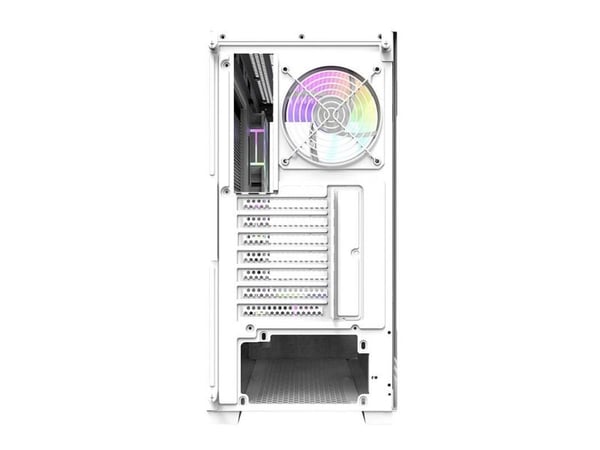 Darkflash-deksel Darkflash DS900 datamaskindeksel (hvit) + 7 ARGB-vifter
