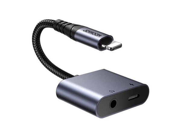 Joyroom DAC-adapter 2-i-1 SY-L01 Lightning / Lightning, 3,5 mm mini jack, svart