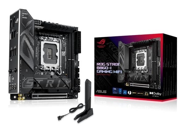 ASUS ROG STRIX B860-I GAMING WIFI - Hovedkort - mini-ITX - LGA1851-sokkel - B860 Chipset - USB4, USB 3.2 Gen 2, USB-C 3.2 Gen 2x2, USB 3.2 Gen 1 - ...