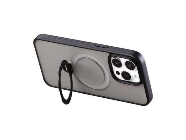 Joyroom JR-BP004 magnetisk beskyttelsesetui med holder til iPhone 15 (svart)