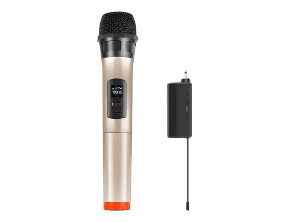 Mikrofoni Puluz Langaton UHF dynaaminen mikrofoni PULUZ PU628J 3.5mm (kultainen)