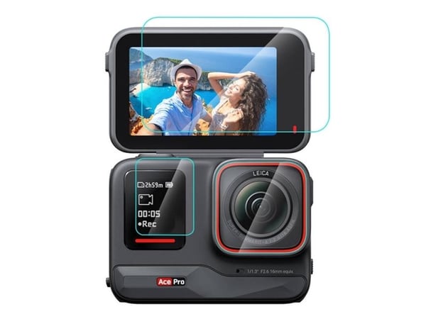 3-i-1 herdet glassfilm PULUZ for Insta360 Ace Pro (PU951T)