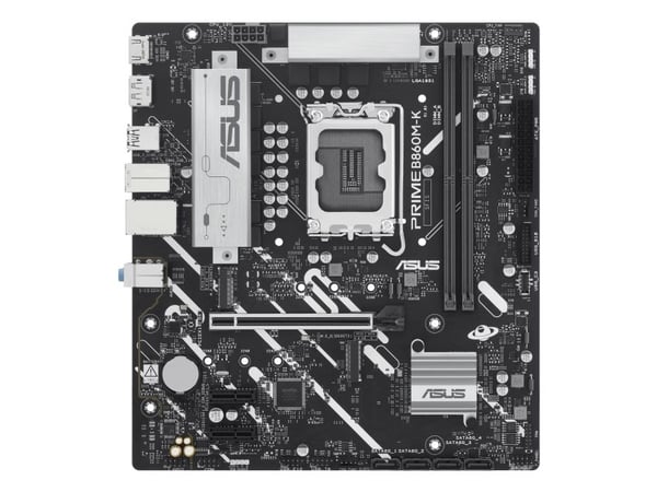 ASUS PRIME B860M-K - Hovedkort - micro ATX - LGA1851-sokkel - B860 Chipset - USB 3.2 Gen 2, USB 3.2 Gen 1, USB-C 3.2 Gen 1 - 2.5 Gigabit LAN - innb...