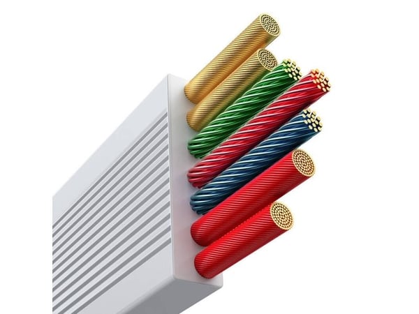 Baseus USB-kabel 3-i-1 Baseus Free2Draw USB-kabel for M+L+C 100W, 1,1 m (hvit)