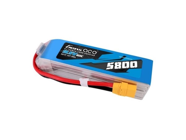 Gens ace 5800mAh 60C 18,5V 5S1P Lipo batteri med XT90 plugg