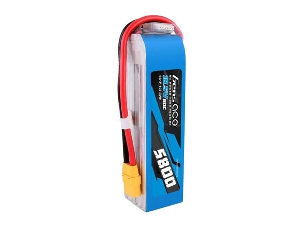Gens ace 5800mAh 60C 18,5V 5S1P Lipo batteri med XT90 plugg