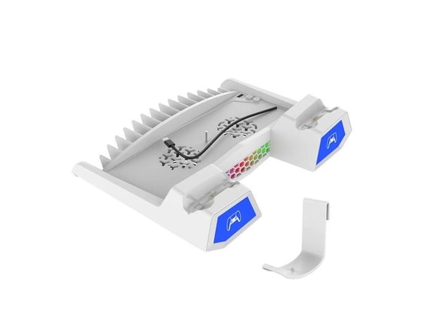 Multifunksjonell PS5/PS5 Slim konsollstativ iPega PG-P5S023 (hvit)