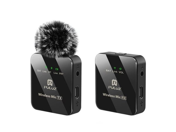Puluz trådløs klipsmikrofon PULUZ 1 TX + 1 RX