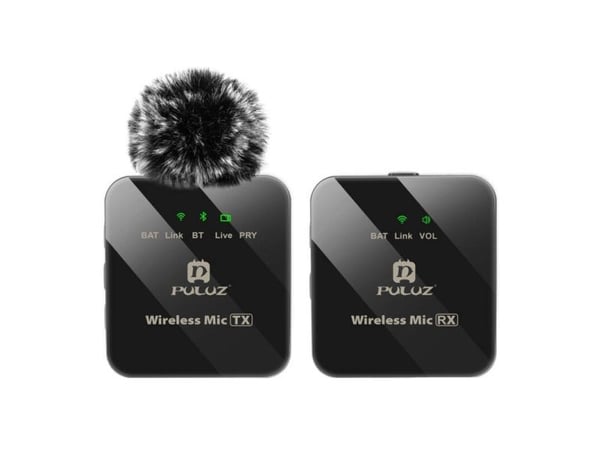 Puluz trådløs klipsmikrofon PULUZ 1 TX + 1 RX