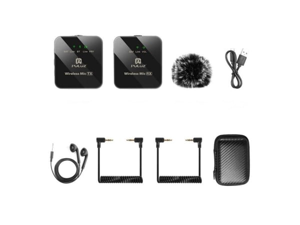 Puluz trådløs klipsmikrofon PULUZ 1 TX + 1 RX