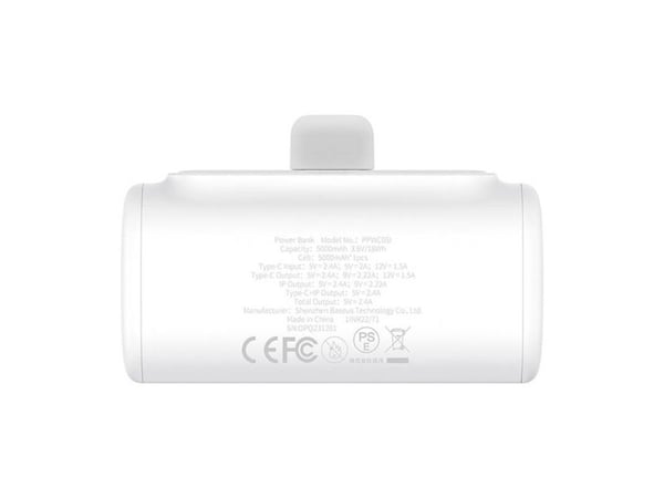 Powerbank OS-Baseus Compact IP 5000mAh 20W (valkoinen)